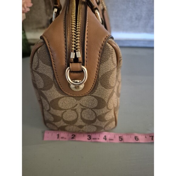 COACH F38312 VARISTY STRIPE MINI BENNETT SATCHEL X-BODY Purse Bag - Picture 14 of 16